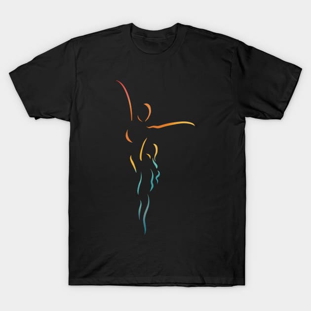 Ballerina abstract art print T-Shirt by NattyDesigns